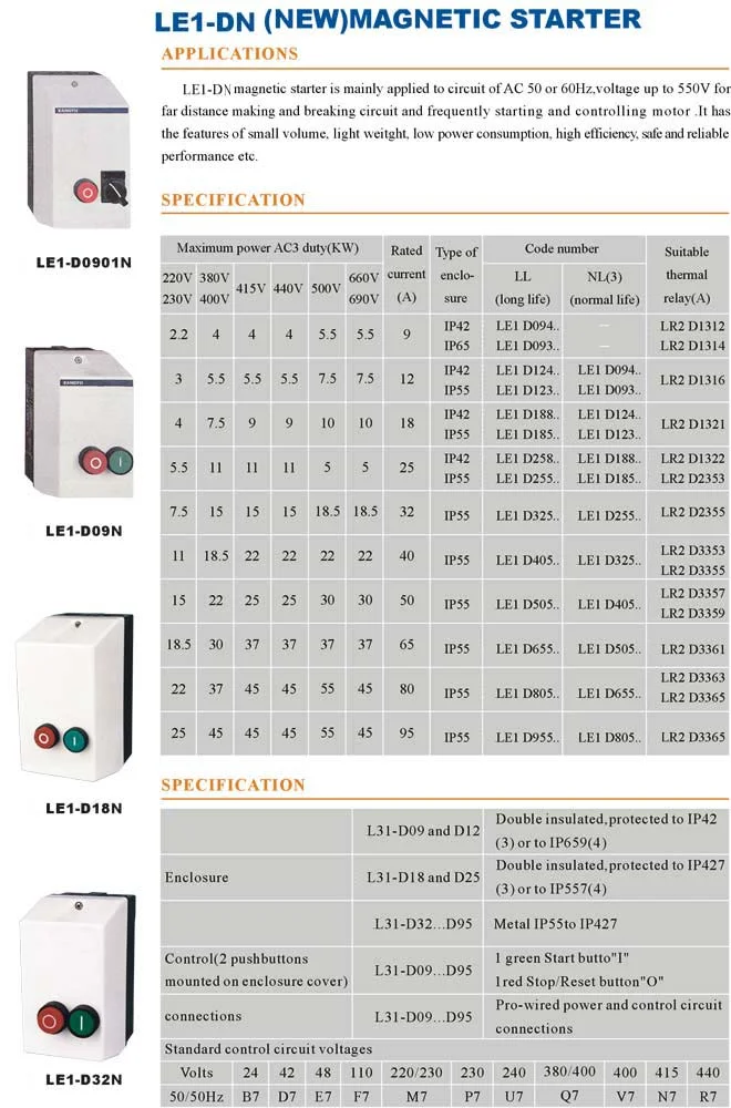 LE1-DN Magnetic Starger
