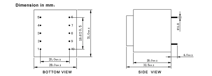 EI28/18-2.0VA PCB Transformer photo 3