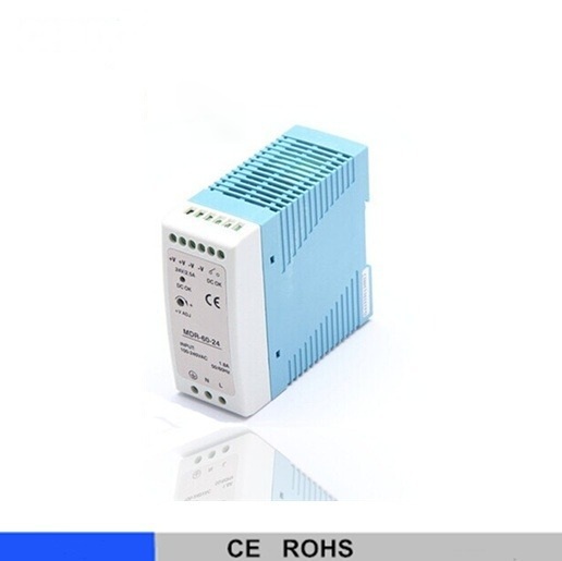 Din rail type switching power supply PSU SMPS MDR 60W 12V 24V 15V 5V China factory