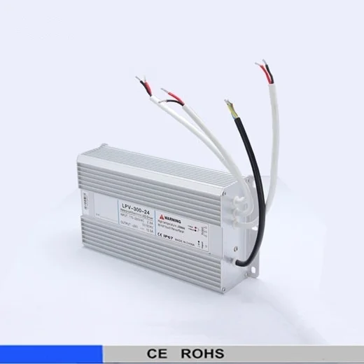LED water-proof type switching power supply LED driver constant voltage 300W SMPS 12V 24V