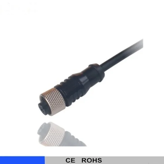 Sensor Connector with Straight or 180 Degree Connector DC AC black or orange color RK 12-S
