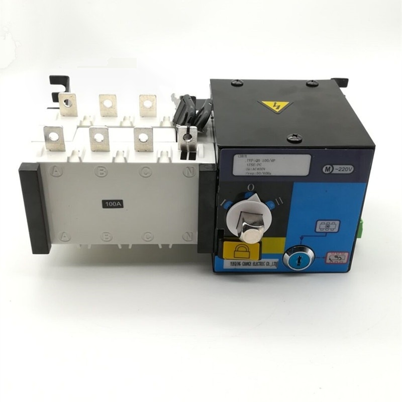 TS 4P Dual power automatic switch PC grade 100amp 220V/ 230V/380V/440V 4 pole 3 phase automatic transfer switch ats