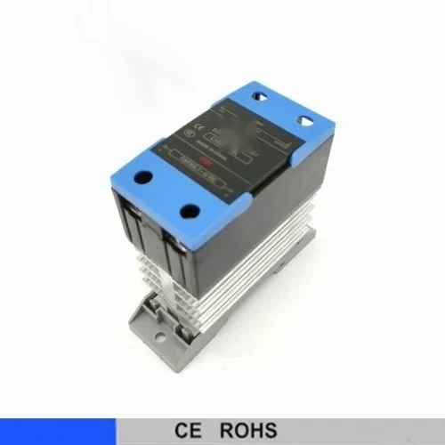 Single Phase Solid State Relay DIN Rail Mounted DC Control AC Heat Sink Integrated SSR