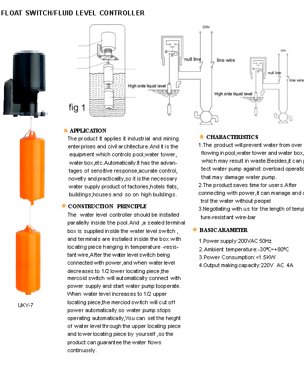 Float Switch UKY-7 model